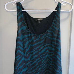 Express Teal/Black Zebra Hi/Low Tank, Medium